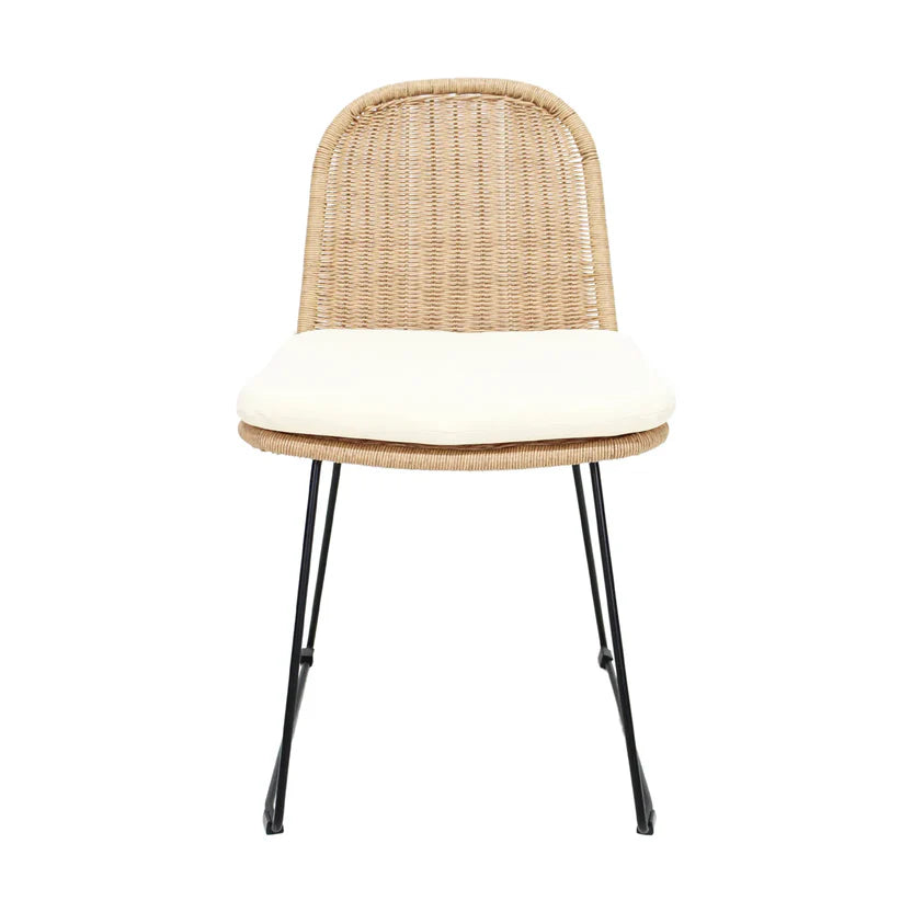 Silla de Exterior Caicos en Rattan Sintético y Acero