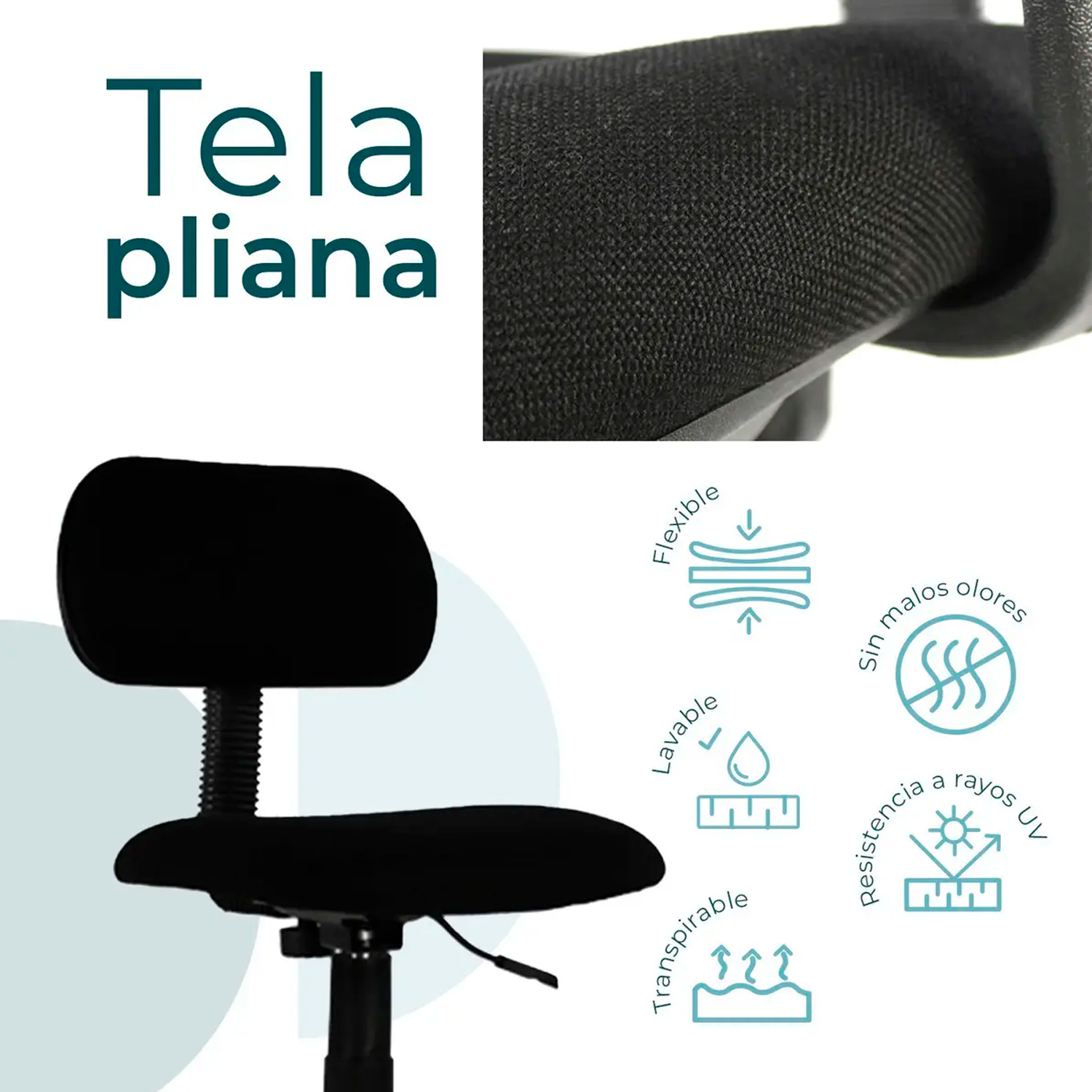 Silla Secretarial JM-011 Ergonómica con Altura Ajustable - Image 6