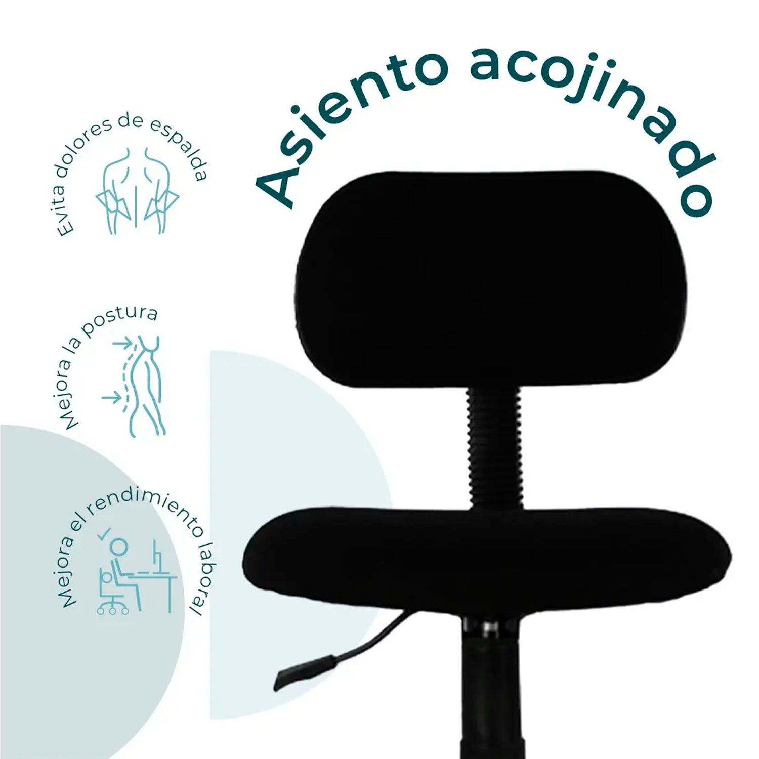 Silla Secretarial JM-011 Ergonómica con Altura Ajustable - Image 4