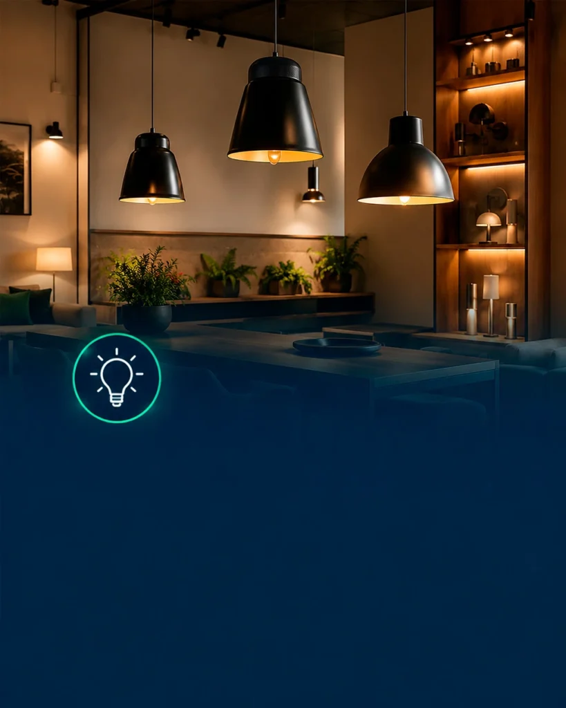 Iluminación decorativa para hogar y espacios interiores