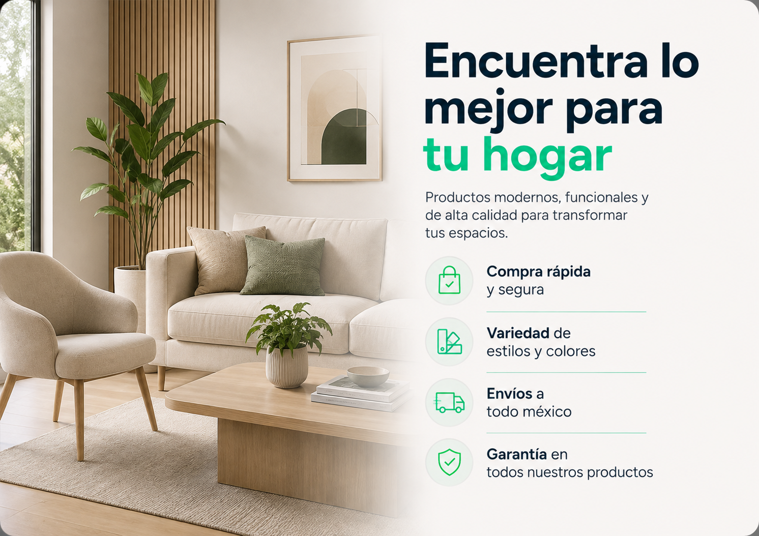 Muebles e iluminación para crear espacios de calidad en el hogar